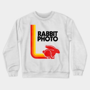 RABBIT PHOTO / 70s Retro Stripe Defunct Film Crewneck Sweatshirt